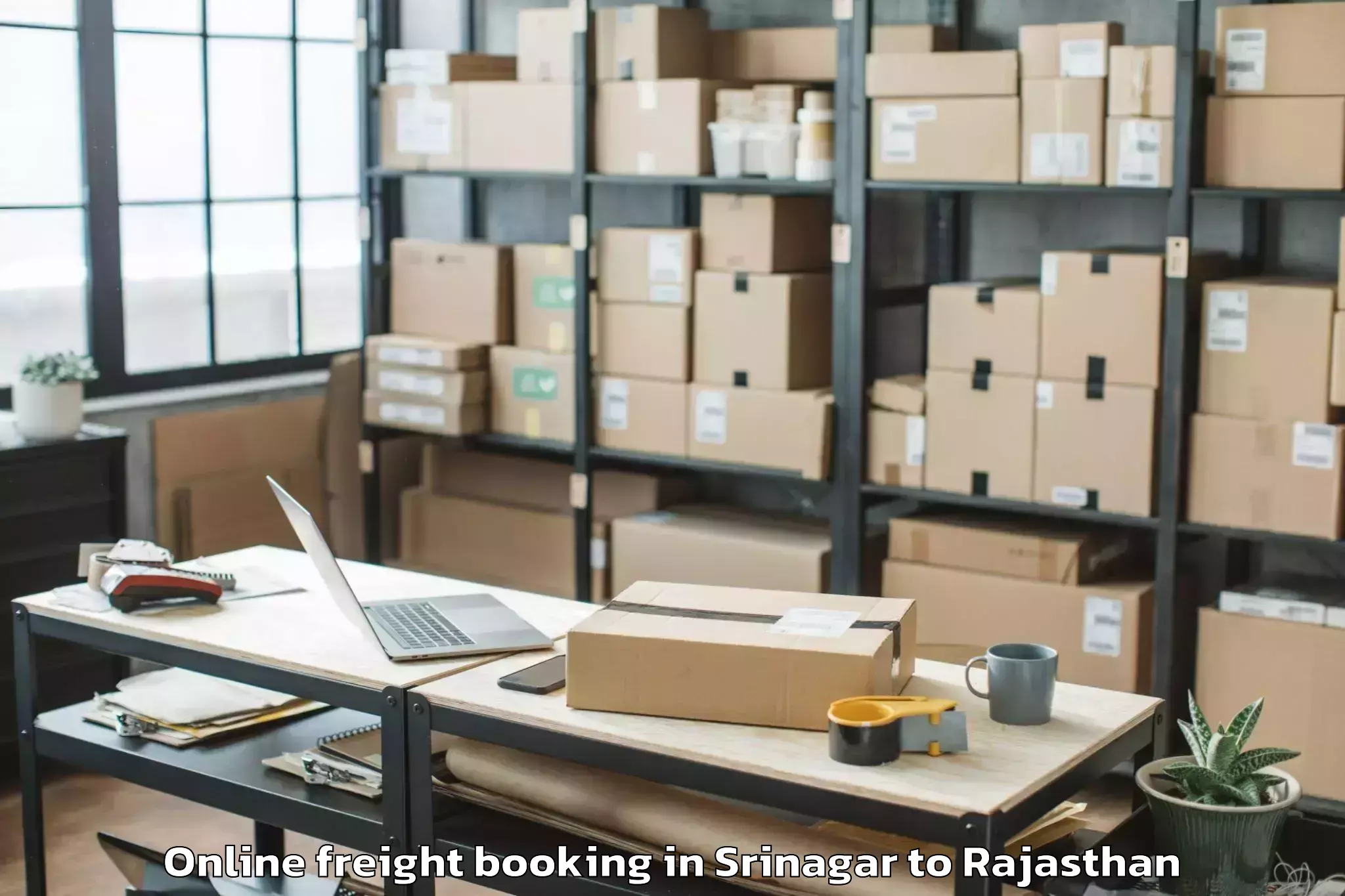 Affordable Srinagar to Jecrc University Jaipur Online Freight Booking